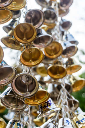 Small bell for praying in temple, Thailand.の写真素材