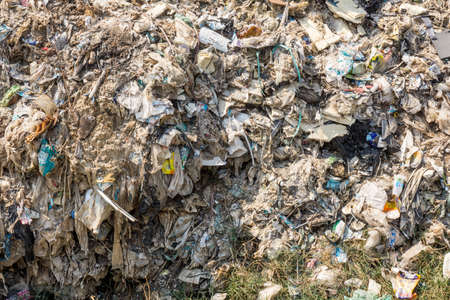 Nong Bua Lam Phu  province, THAILAND. February 5 2019. Waste from household in waste landfill. Waste disposal in dumping site in THAILANDのeditorial素材