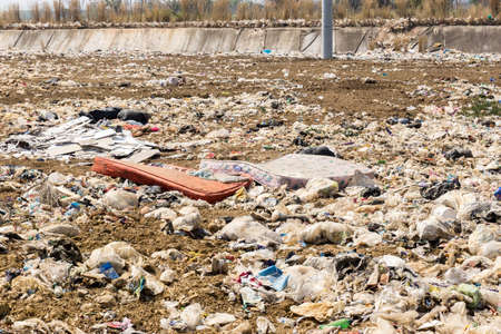Nong Bua Lam Phu  province, THAILAND. February 5 2019. Waste from household in waste landfill. Waste...