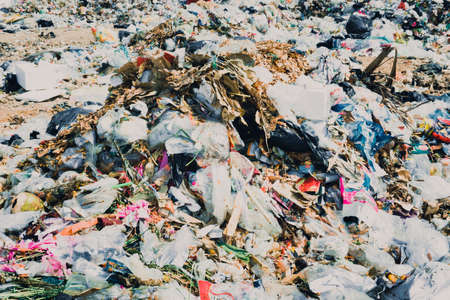 Nong Bua Lam Phu  province, THAILAND. February 5 2019. Waste from household in waste landfill. Waste disposal in dumping site in THAILANDのeditorial素材