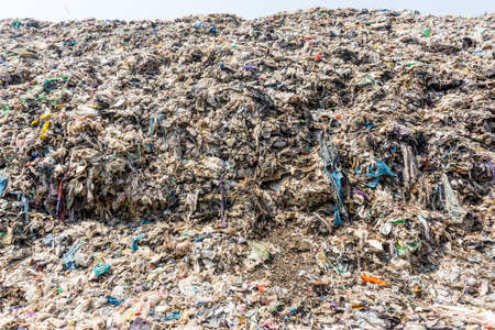 Nong Bua Lam Phu  province, THAILAND. February 5 2019. Waste from household in waste landfill. Waste disposal in dumping site in THAILANDのeditorial素材