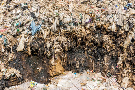 Nong Bua Lam Phu  province, THAILAND. February 5 2019. Waste from household in waste landfill. Waste...