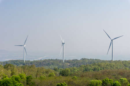 Windmill in the hill of Thailand, alternative energy for save the world