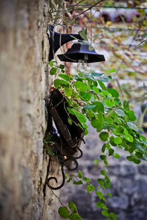 budva old town street in montenegroの写真素材