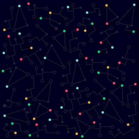 Illustration in style flat about outer space.のイラスト素材