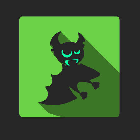 Vampire on the full moon for Halloween. Vector icon in style flatのイラスト素材