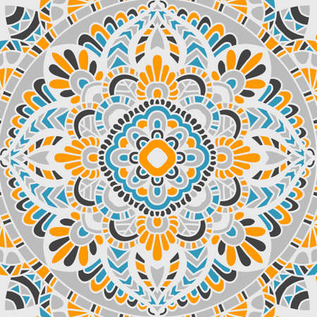 Mandala vector ornament. Vintage decorative elements. Hand drawn oriental background. Tribal motifs.