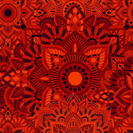Mandala vector ornament. Vintage decorative elements. Hand drawn oriental background. Tribal motifs.