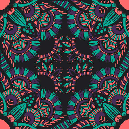 Mandala vector ornament. Vintage decorative elements. Hand drawn oriental background. Tribal motifs.