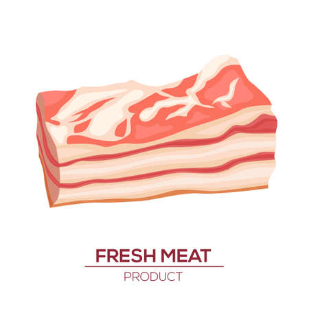 Fresh meat icons in style flat. Vector isoletad objects. Gastronomic products.のイラスト素材