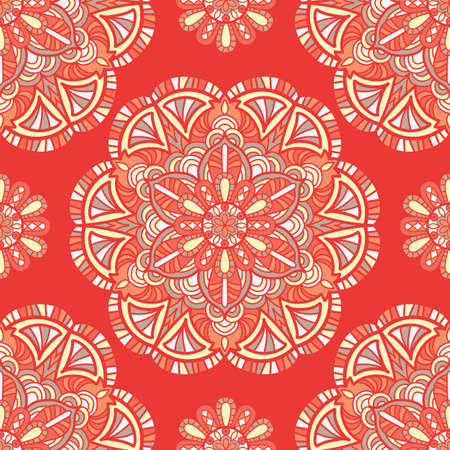 Tribal vector mandala. Vintage design for printing. Hand drawn background.