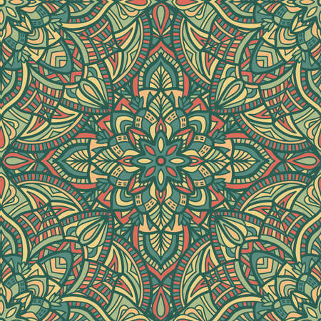 Tribal vector mandala. Vintage design for printing. Hand drawn background.のイラスト素材