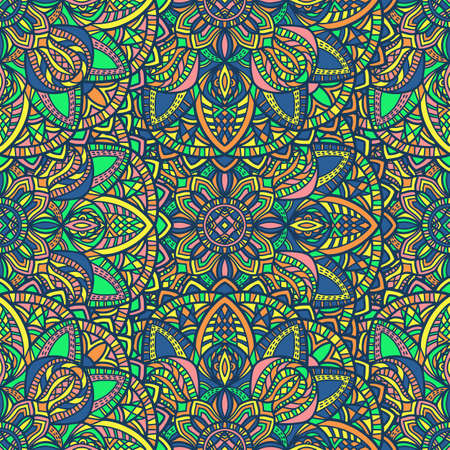 Tribal vector mandala. Vintage design for printing. Hand drawn background.のイラスト素材
