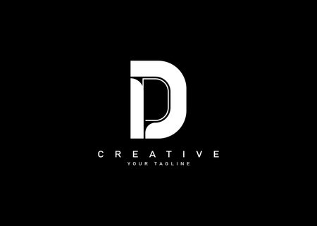 D Letter interesting logo vector. Unique stylish.のイラスト素材