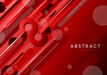 Abstract Red Shapes Element Wallpaper Background, Template Design.のイラスト素材
