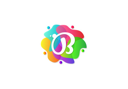Letter B Logotype Gradient Colorful, Logo Template Design Vector.のイラスト素材