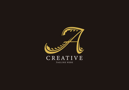 Letter A Ornament Beauty Logoのイラスト素材