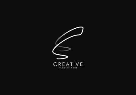 Letter S Signature Double Line Minimalistのイラスト素材