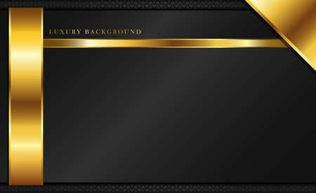 Luxury Black Background With a golden color combination, perfect for templates, brochures, business cards, banners or wallpapers. elegant design.のイラスト素材