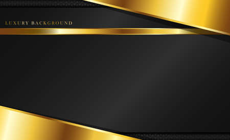 Luxury Black Background With a golden color combination, perfect for templates, brochures, business cards, banners or wallpapers. elegant design.のイラスト素材