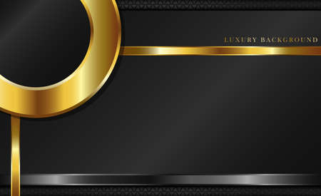 Luxury Black Background With a golden color combination, perfect for templates, brochures, business cards, banners or wallpapers. elegant design.のイラスト素材