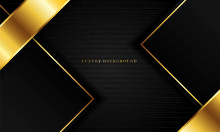 Luxury Black Background With a golden color combination, perfect for templates, brochures, business cards, banners or wallpapers. elegant design.のイラスト素材