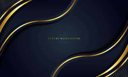 Luxury Dark Blue Background With a golden color combination, perfect for templates, brochures, business cards, banners or wallpapers. elegant design.のイラスト素材