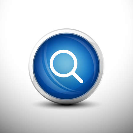 Searching in 3D Shiny Blue Keys for web Icons, Education Icons and Punctuation Icons. Vector Illustrationのイラスト素材