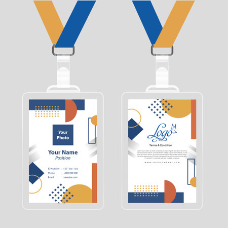 simple abstract design id cards templateのイラスト素材