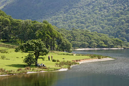 Buttermere in the Lake District Cumbria, England.の写真素材