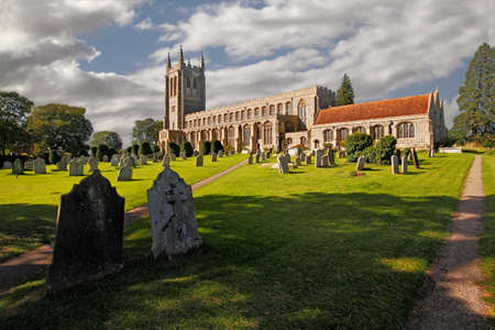 The Holy Trinity church at Long Melford was built in the fifteenth century.の写真素材