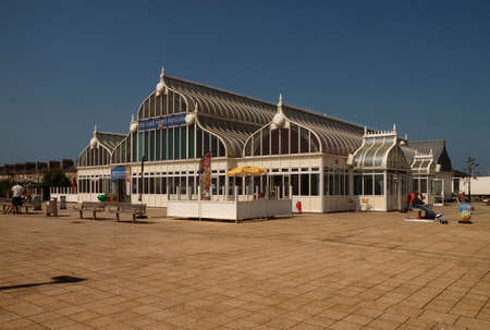 The East Point Pavilion at Lowestoft in Suffolk, England is an impressive feature on the promenade のeditorial素材