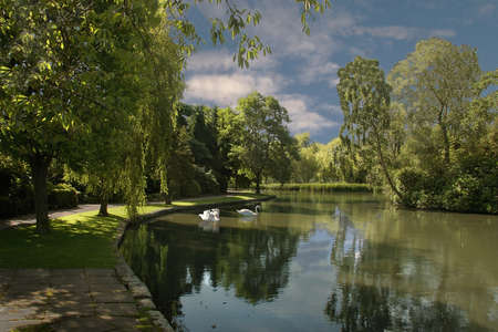 The park at Leek, Staffordshire, England was designed and planted on land donated by William Spooner...