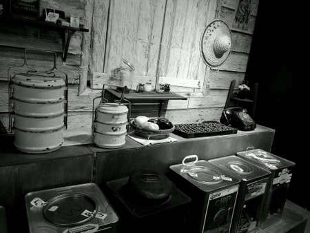 Old Chinese wooden house interiorの素材