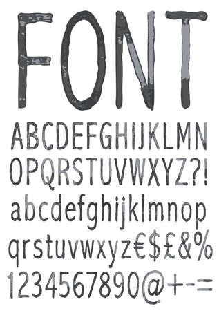 Hand drawn alphabet.のイラスト素材