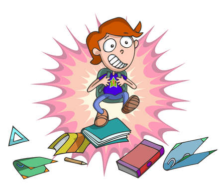 Happy successful student.のイラスト素材