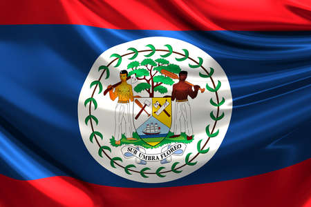 Flag of Belize.の写真素材