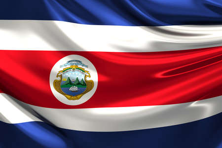 Flag of Costa Rica.の写真素材