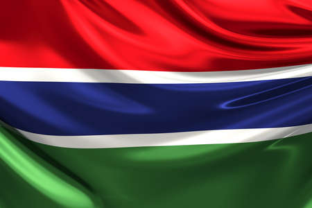 Flag of The Gambia.の写真素材