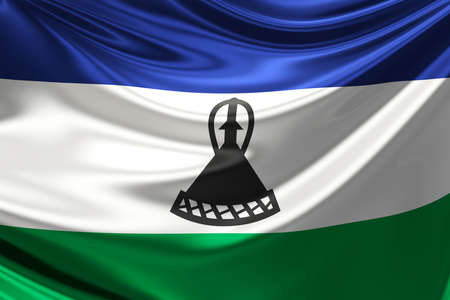 Flag of Lesotho.の写真素材