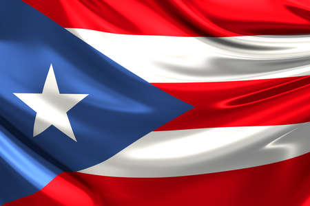 Flag of Puerto Rico.の写真素材