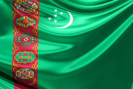 Flag of Turkmenistan.の写真素材