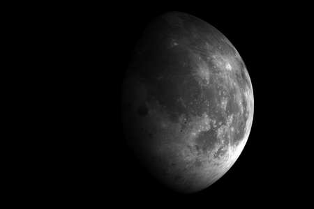 Moon illustration. 3D render.