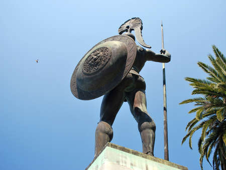 Statue of Achilles in Achillion palace, Corfuの写真素材