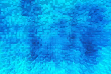 Abstract blue cubes background の写真素材