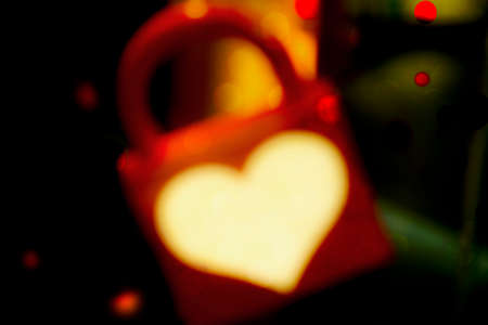 Heart Padlock, valentines day holiday abstract background photo illustration.の写真素材