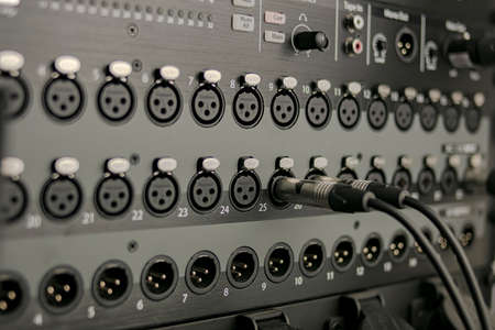 Audio mixer with balanced and unbalanced signal inputs and outputs via remote wifi control of...