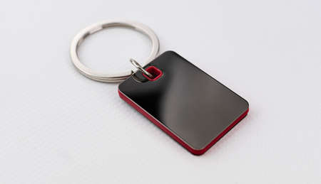 Merchandising keychain to print a corporate logo