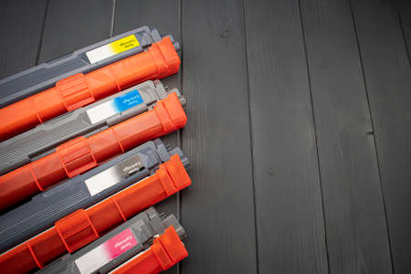 Replacement cartridges for the toner of a color laser printer