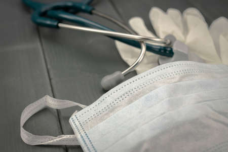 Personal protective equipment to avoid contagion by viruses and bacteriaの写真素材